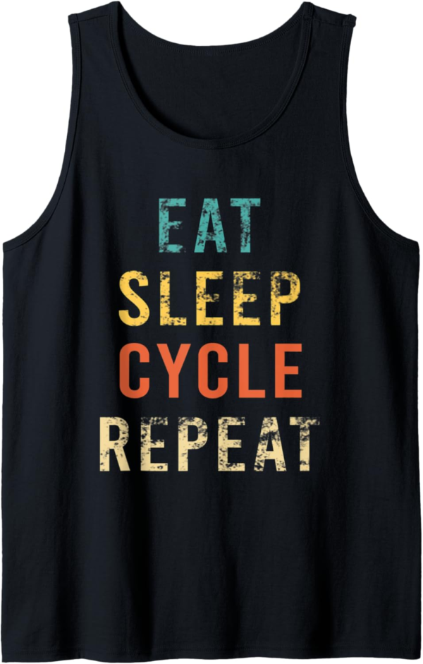 Retro Eat Sleep Cycle Repeat Shirt Bike Ride Trainer Cycling... - Image 2